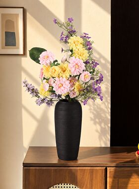 春暖花开 温柔治愈系仿真花束粉色黄色搭配家居装饰拍照摆拍