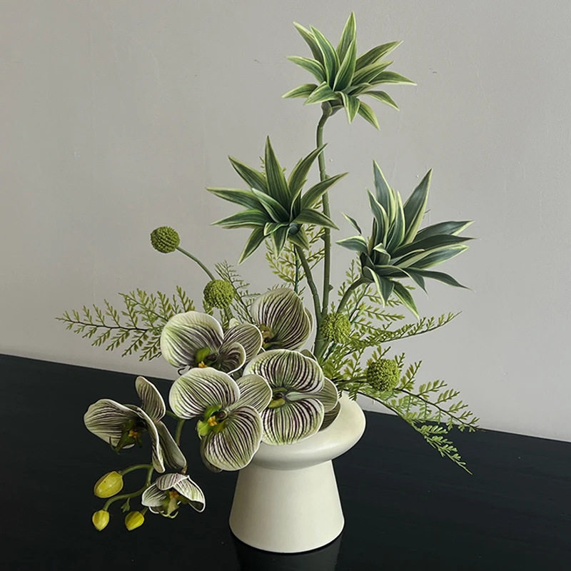 新款仿真花假花成品套装陶瓷花瓶客厅摆件家居仿真花束绿植插花