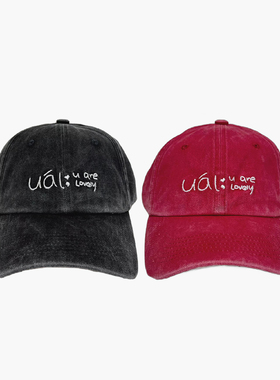 方式商店｜ Whart 可爱字母ual lovely 水洗棒球帽韩系时尚百搭