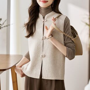 广州十三行高端女装秋装针织马甲大朗不起球毛衣深圳南油小衫上衣