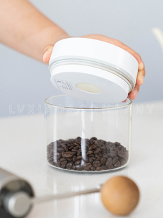 电动抽真空智能自动密封罐 咖啡密封罐 玻璃保鲜存茶叶豆粉罐盒子