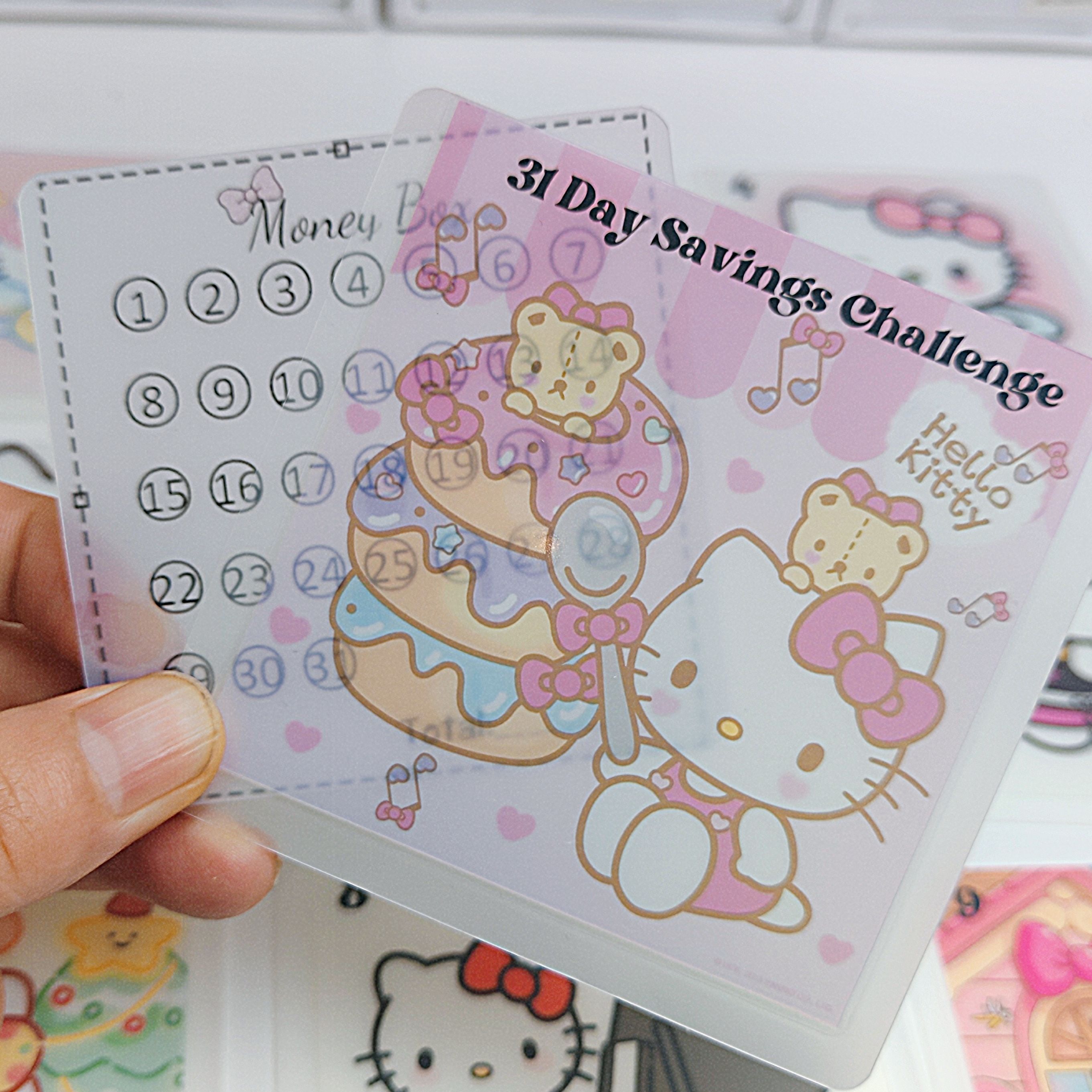 原创三丽鸥31天存钱袋HelloKitty美乐蒂库洛米上开口