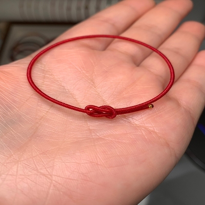 莫相离 | 可调节穿珠极细高光泰蜡线金刚结情侣手绳 不褪色本命年