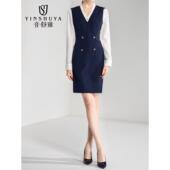 两件套前台工作装 套裙气质正装 连衣裙珠宝店工作服 女时尚 职业套装