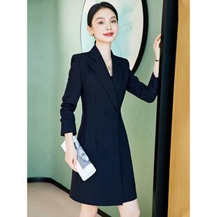 职业西装连衣裙女春秋小个子长袖修身时尚气质职场通勤正装西服裙