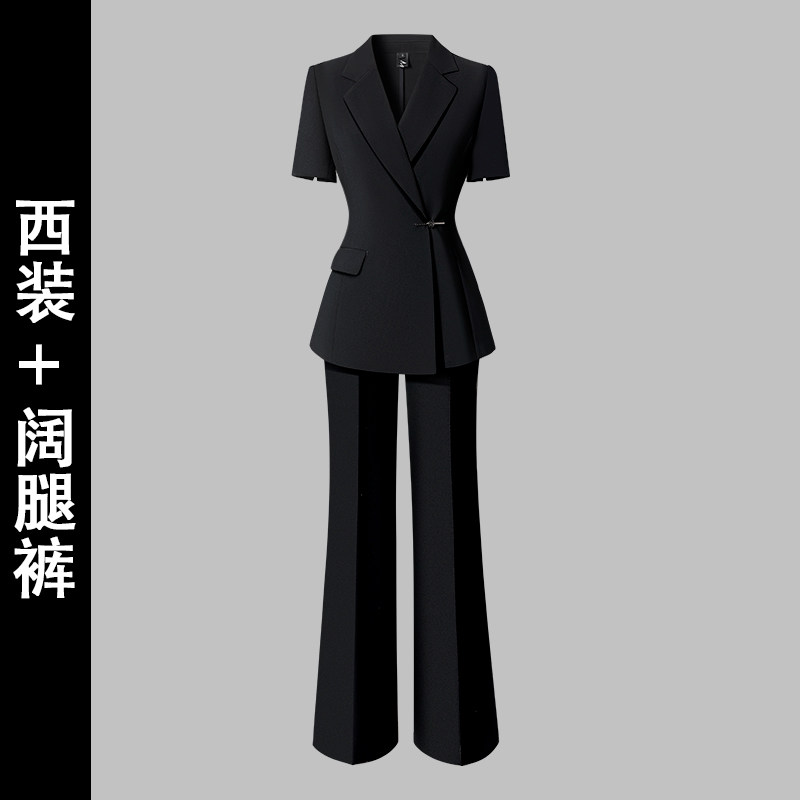 2025新款中国风西装套装女黑色西服正装高级设计感气质通勤职业装