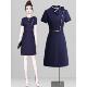 收腰a字气质前台工装 时尚 美容师工作服 新款 职业连衣裙女2025夏季