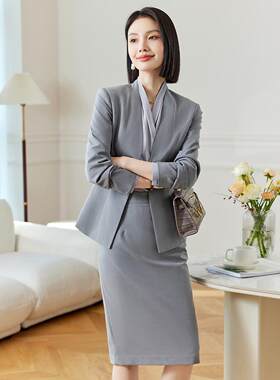 正式场合职业套装女春秋西装外套时尚白领气质女神范职场通勤正装