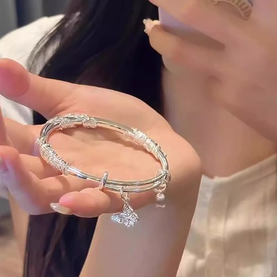 【活动大促销】爆款幸运情人节花丝手镯轻奢潮流百搭手环可调节YJ