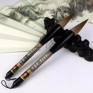 泾县龙华宣笔厂纯狼毫大斗笔书法楷书国画硬毫小毛笔包邮文房四宝