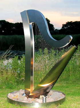 不锈钢喷泉雕塑城市艺术摆件