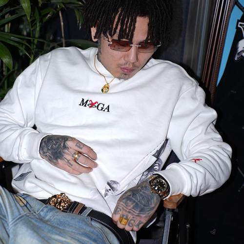 TGFCLUB 25SS“MAGA”嘻哈美式街头rapper说唱刺绣套头修身卫衣