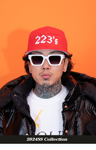 TGFCLUB 街头立体刺绣223系列LOGO撞色平檐嘻哈帽全封帽 美式