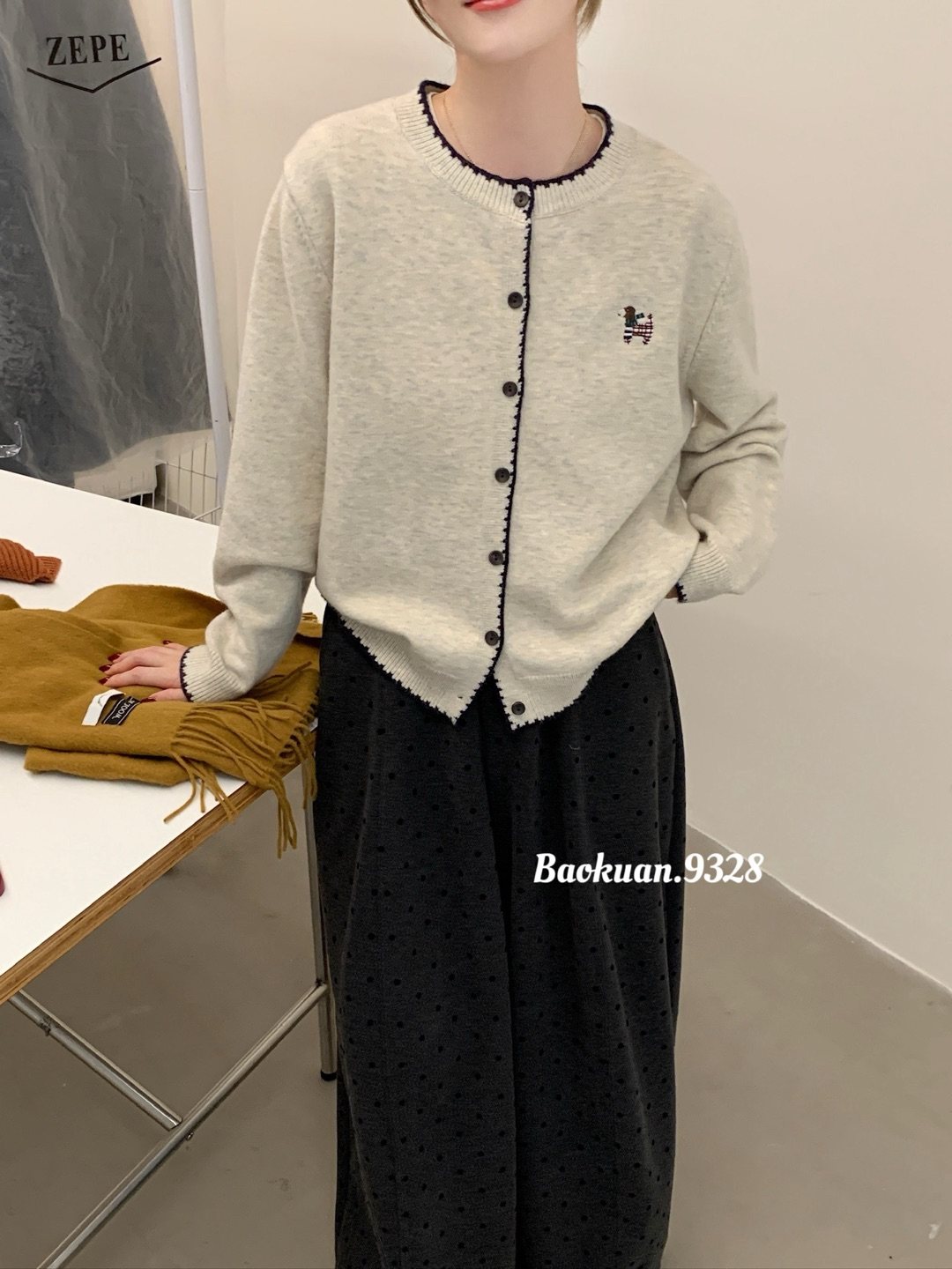 秋冬新款女韩版宽松时尚刺绣单排扣针织开衫百搭休闲保暖毛衣外套,女装/女士精品,毛针织衫,淘宝优惠券,粉丝福利购,淘宝优惠卷