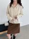 宽松休闲百搭连帽针织开衫 2025新款 韩版 女设计感小众毛衣外套上衣