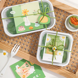 青团包装盒6粒8透明清明果野餐便当盒礼盒雪媚娘盒子青团子打包盒