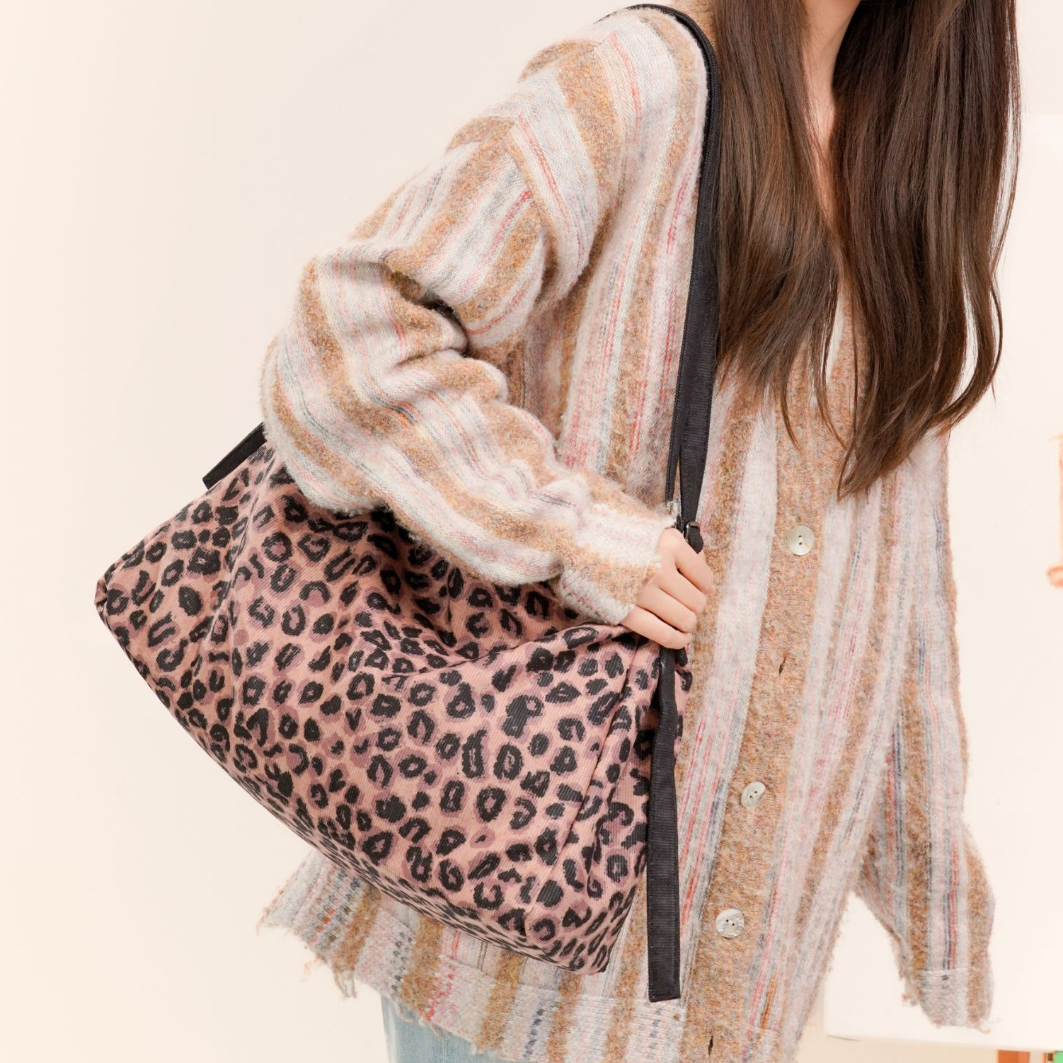 无则艺【斜挎凯莉包】棕豹原创潮流小众简约通勤凯莉大包旅行单肩,箱包皮具/热销女包/男包,单肩包,淘宝优惠券,粉丝福利购,淘宝优惠卷