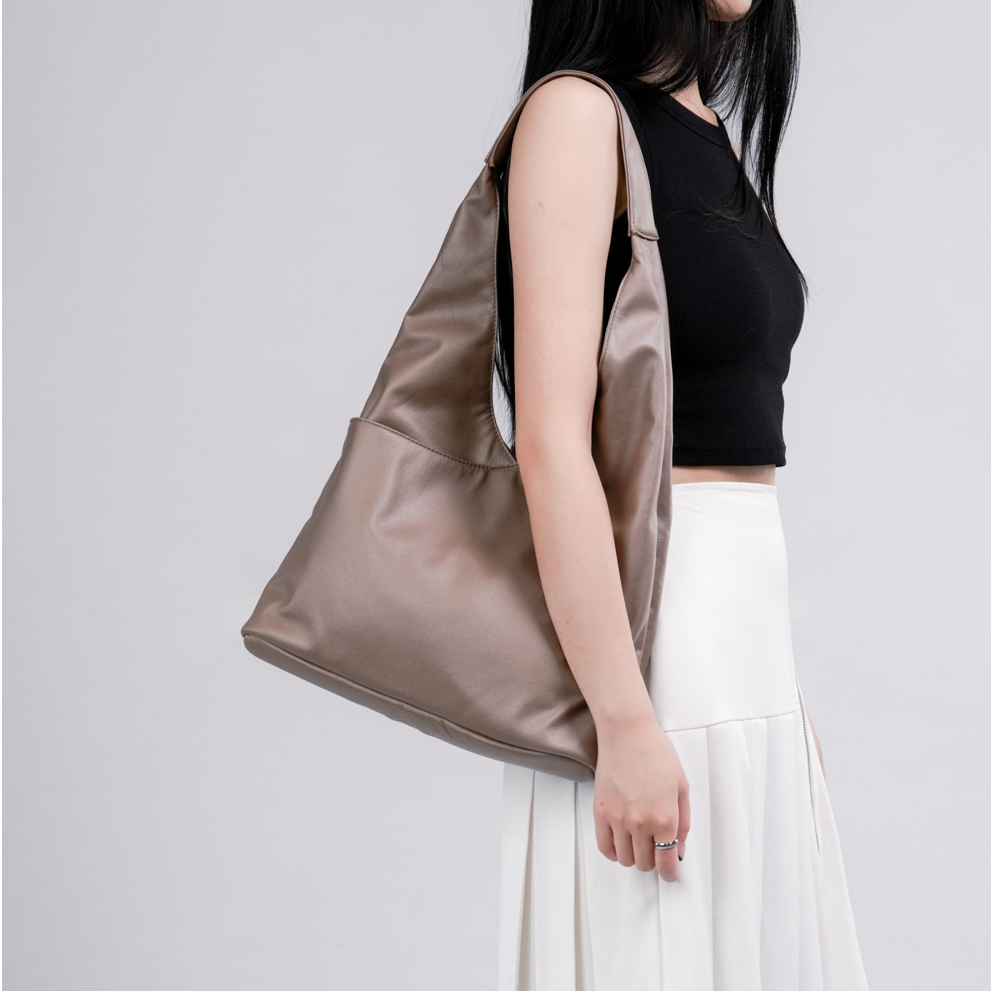 无则艺【科技布插兜包】浅褐色小众简约时尚百搭轻便夏季印花多口,箱包皮具/热销女包/男包,单肩包,淘宝优惠券,粉丝福利购,淘宝优惠卷