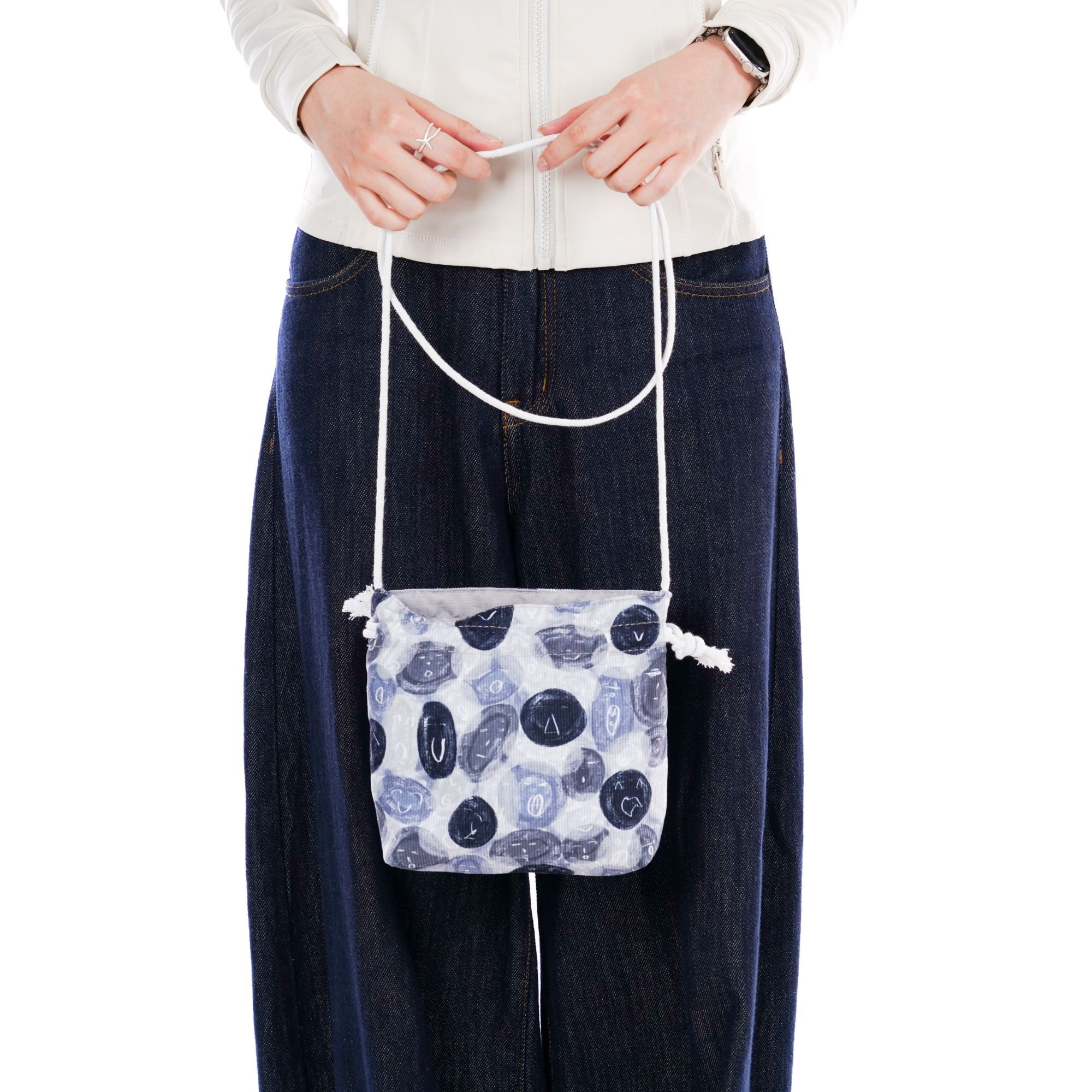 无则艺【长绳福袋包】灰色开心抽绳小包便携布包束长绳包休闲百搭,箱包皮具/热销女包/男包,单肩包,淘宝优惠券,粉丝福利购,淘宝优惠卷