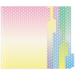 可得优渐变色塑料活页索引分隔学习笔记本配件分类讲义文件夹替芯标签pp