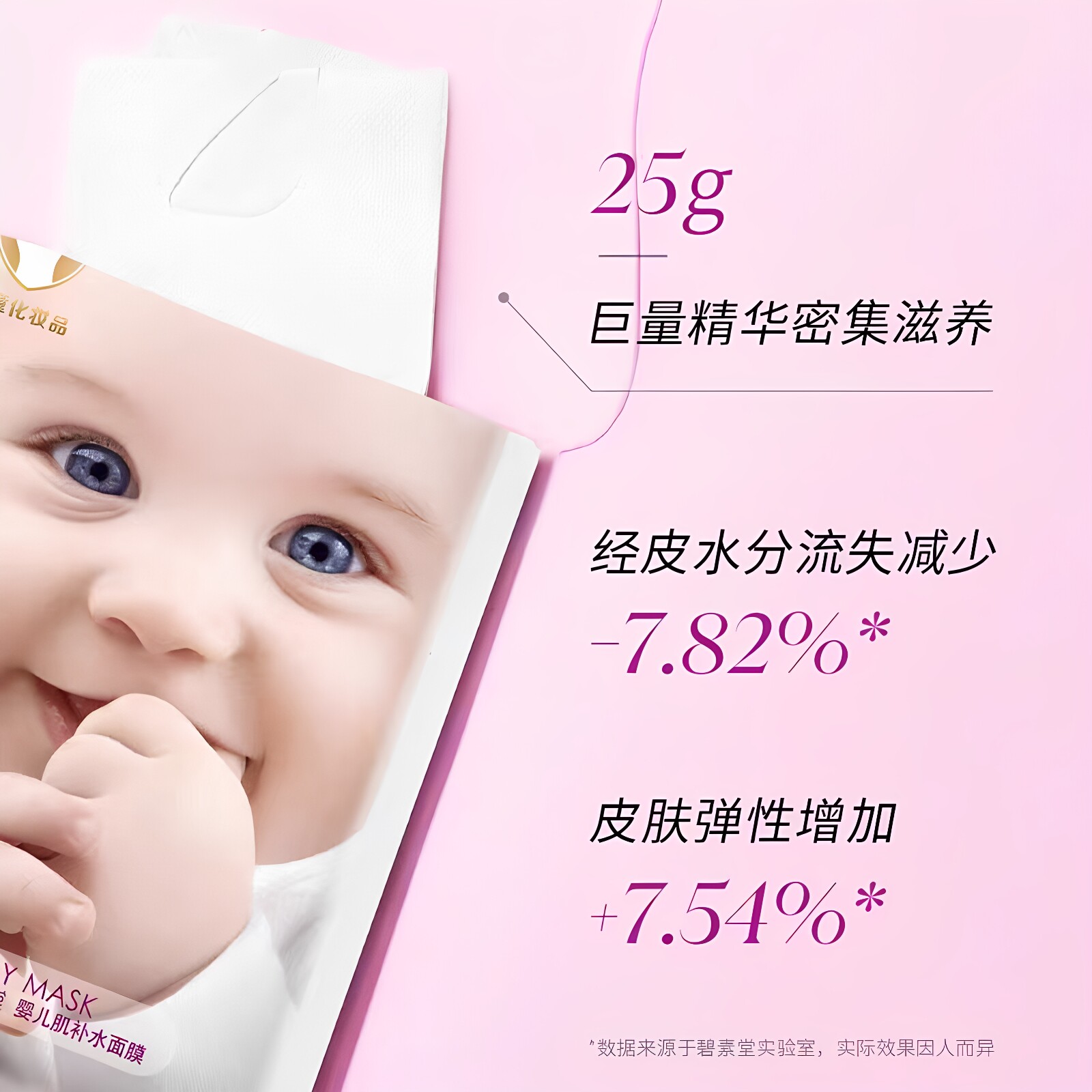 碧素堂婴儿肌补水面膜贴片式沁润保湿水润润肤男女学生国货护肤品