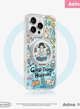 自律健康生活适用苹果17Promax手机壳新款ip15磁吸带支架iPhone16Pro保护套14可爱好看Ho7支点高级感13pm全