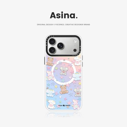 甜萌动物适用苹果17Promax手机壳15磁吸支架iPhone16Pro保护套网红创意plus全包可爱14超薄13新款女高级感12