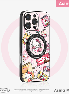 KT零食屋适用苹果17Promax手机壳新款ip15磁吸带支架iPhone16Pro保护套支点14高级感Ho3好看爆款13pm女全包