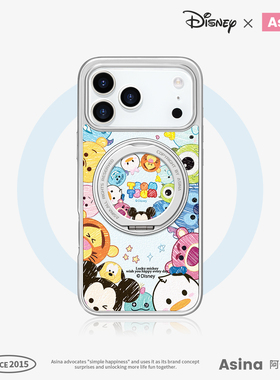 奇奇团子圈适用苹果17Promax手机壳新款旋转磁吸带支架iPhone16Pro保护套支点ip15迪士尼可爱13pm全包仿皮14