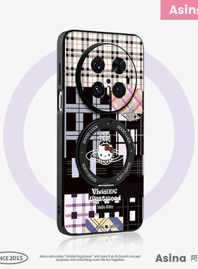 黑格纹KT适用华为Mate80Promax手机壳磁吸带支架新款mt60por+支点保护套超薄Ho3高级感mete70可爱女防摔全包