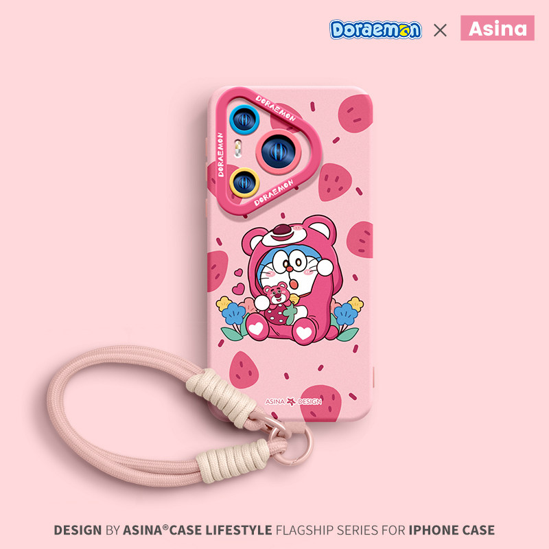 粉熊叮当猫适用华为Pura80手机壳新款P60液态硅胶p70保护套p40pro镜头全包防摔超薄可爱挂绳网红软p50por+女,3C数码配件,手机保护套/壳,淘宝优惠券,粉丝福利购,淘宝优惠卷