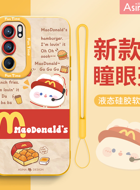 麦熊猫适用opporeno10手机壳液态硅胶OPPReno9pro保护套8可爱7se全包防摔6pro+趣味5女款网红同款超薄新款