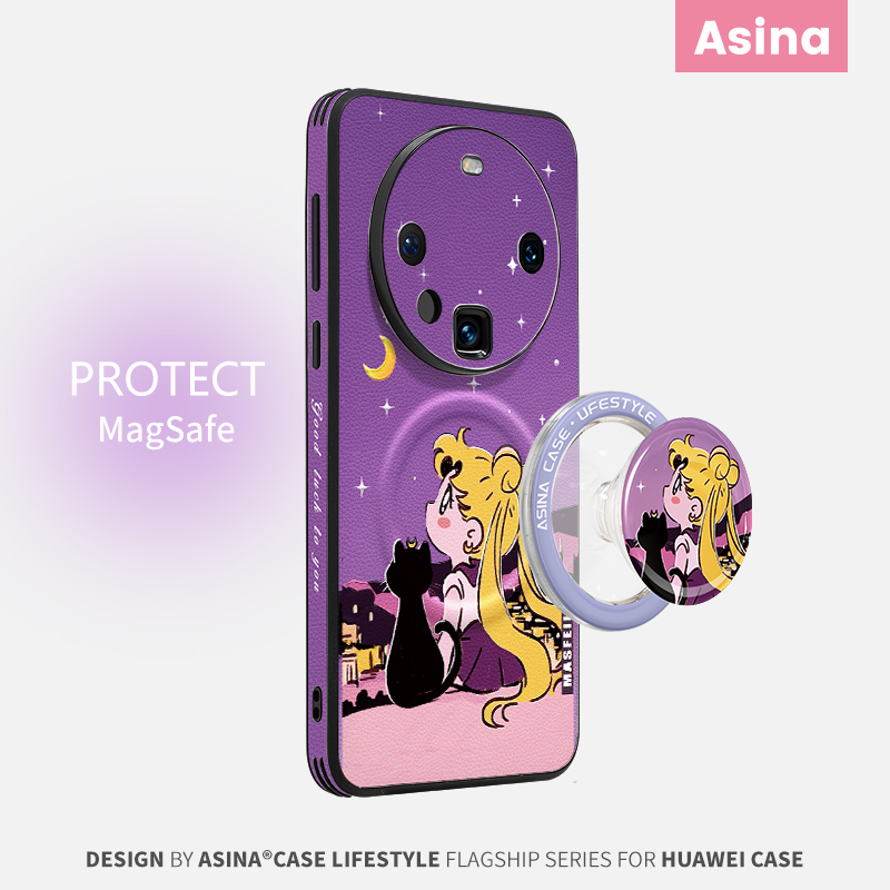 星空美少女适用华为Mate70pro手机壳磁吸支架高级Mate60保护套rs创意50pro+全包防摔30e网红可爱mt40por新款+