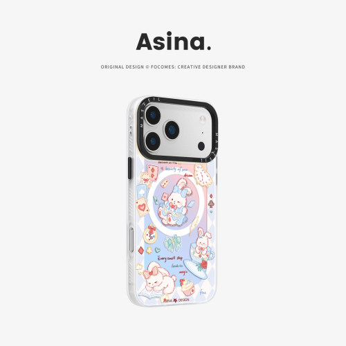 梦境小兔适用苹果17Promax手机壳15磁吸支架iPhone16Pro保护套网红创意plus全包可爱14超薄13新款高级感女12