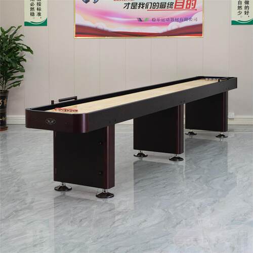 稳乐新款实木沙弧球台标准沙壶球桌家用沙狐球台健身器材(三腿)