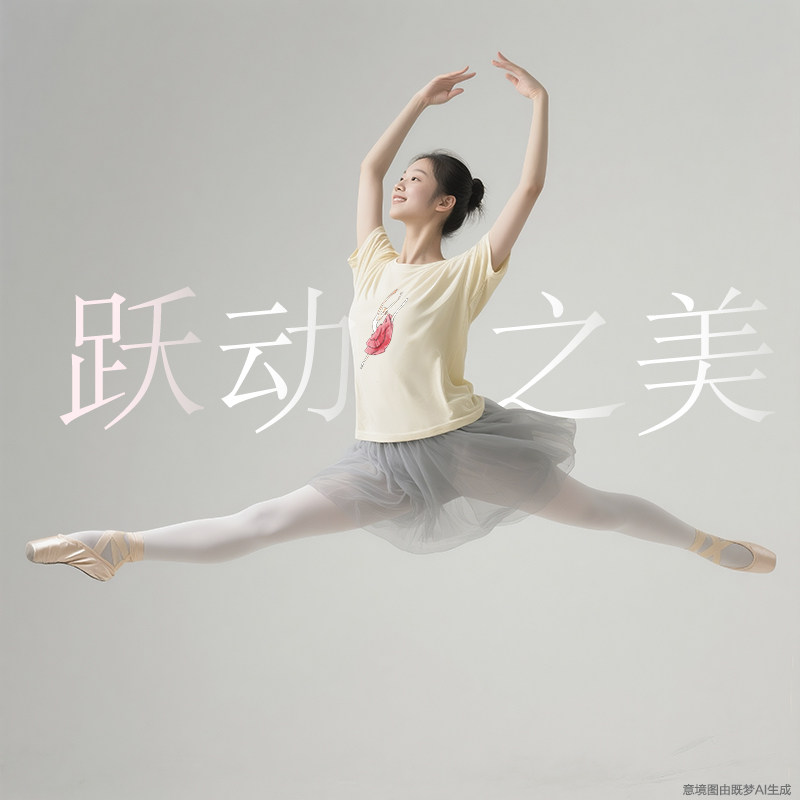 芭蕾舞周边大跳印花T恤卫衣