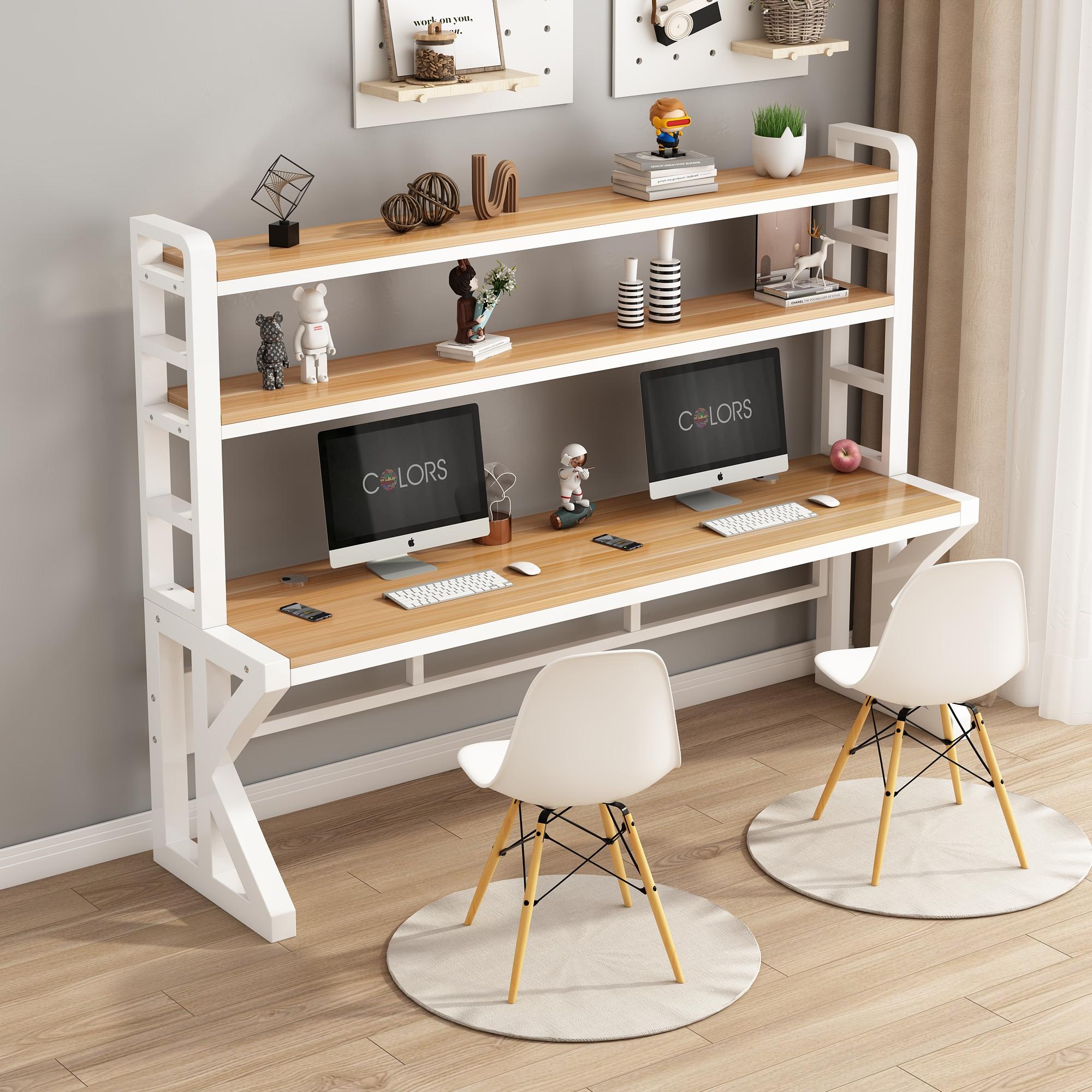 书桌书架加厚框架电脑桌书桌简易