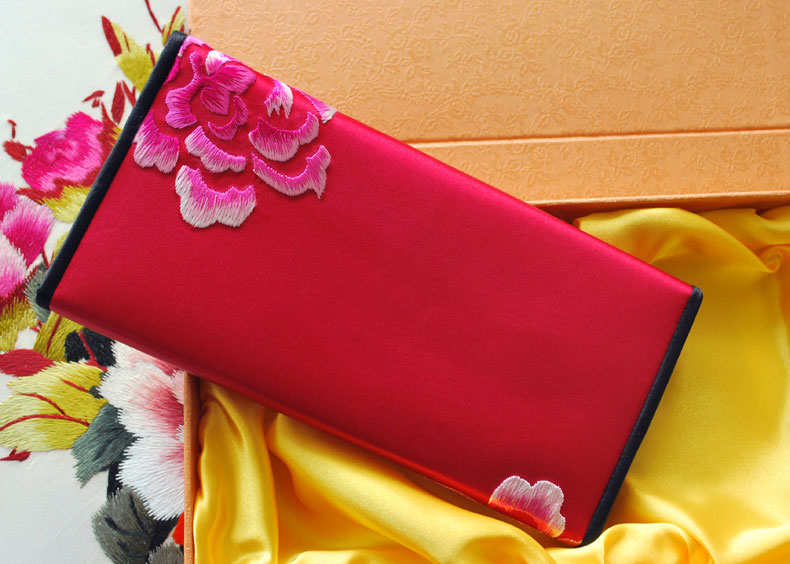 复古钱包女民族风钱夹女2018新款长款个性时尚手工刺绣苏绣成品