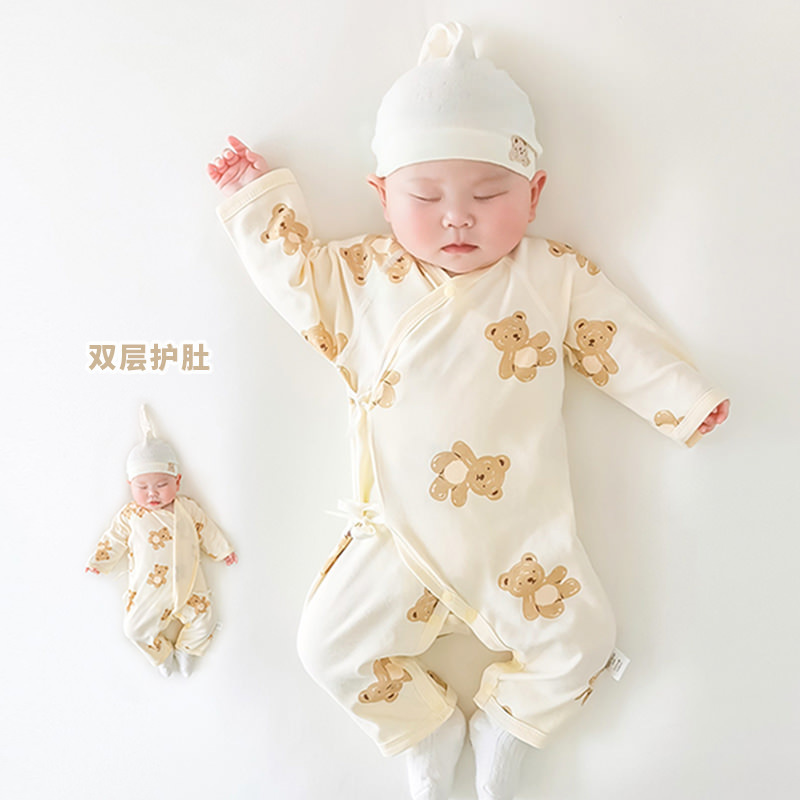 新生婴儿纯棉春秋四季款连体衣