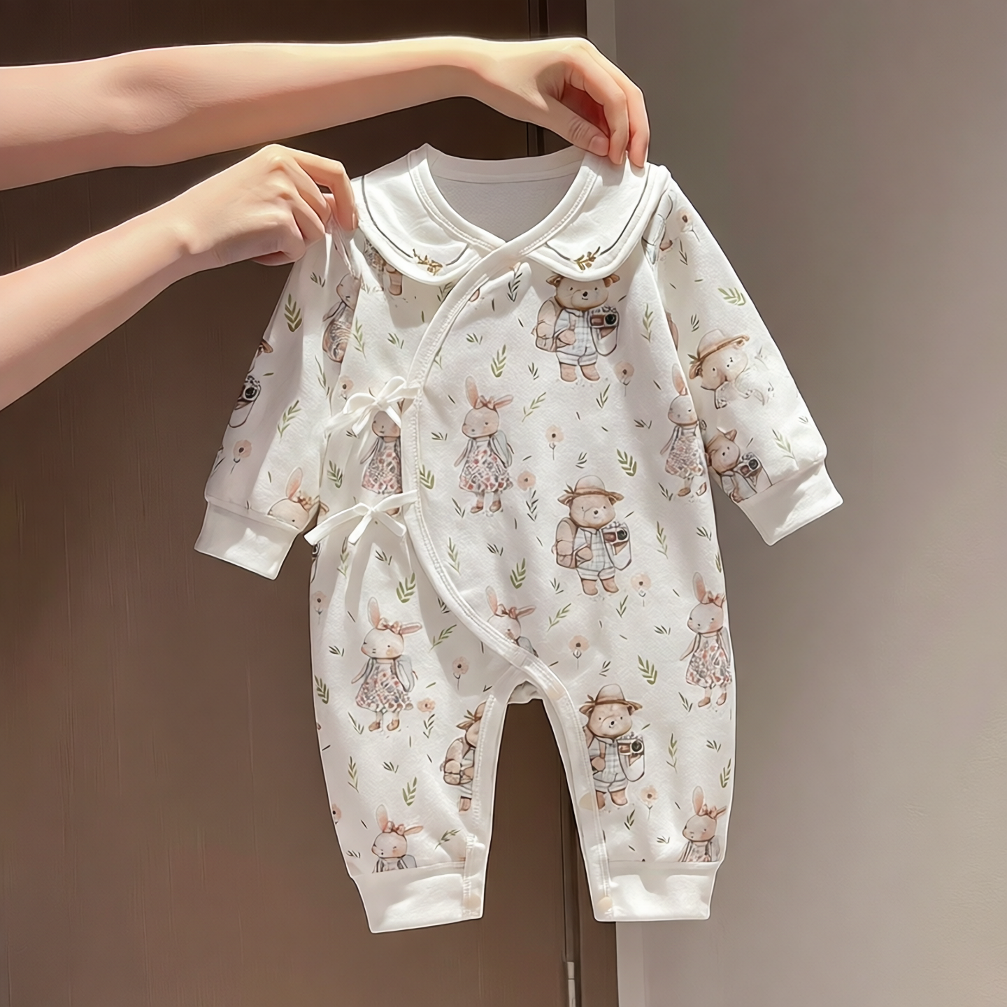 宝宝连体衣纯棉a类新生婴儿衣服春季新款包屁衣爬服连体