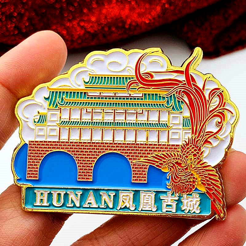凤凰镀金工艺摆件旅游景区币