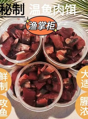 秘制温鱼肉鱼饵姑鱼饵沙丁鱼饵雕科类乌头鱼石斑类矶钓筏钓万能饵