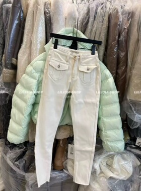 2025秋冬新款韩版宽松显瘦百搭高腰牛仔裤女加绒加厚保暖