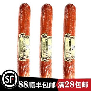 纯肉火腿肠开袋即食大红肠零食品下酒菜350g 俄罗斯风味香肠老俄式