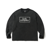 长袖 SUPERTOFU T恤 COMPANY方框斑驳图案 水洗做旧 AW24 主题SOFA