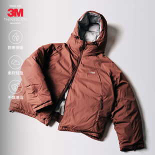 3M填充气绒棉 SUPERTOFU 蓬松柔软 轻量化 连帽棉服外套 AW24