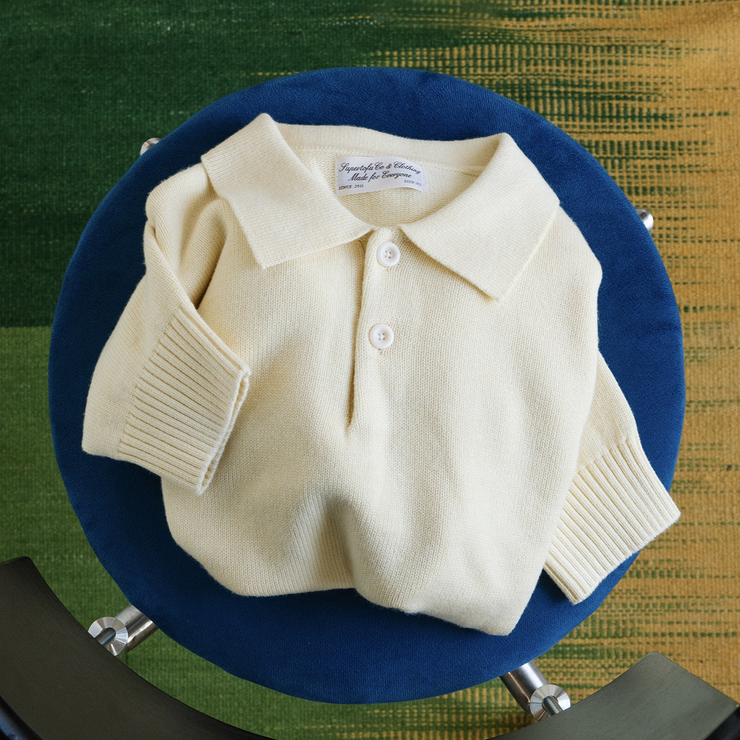SUPERTOFU「美丽奴羊毛混纺 POLO领」保暖软糯 多色针织毛衣 AW26