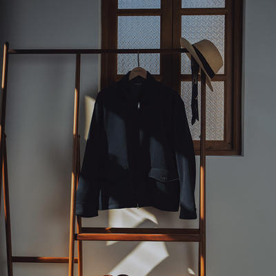 SUPERTOFU(SPTF) AW24 纽扣口袋 翻领拉链夹克