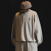 哈梭线结构 颗粒感面料 复古做旧Logo SUPERTOFU 圆领卫衣 SS25