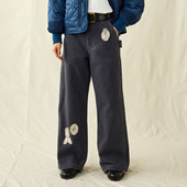 SUPERTOFU附赠刺绣布章 AW25 休闲裤 自由DIY排列 做旧画家帆布裤